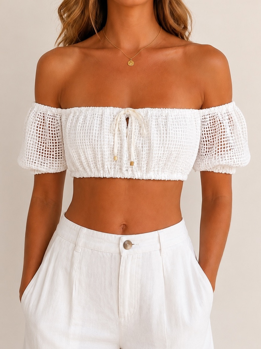 Runaway The Label Mikonos Top White Size L
